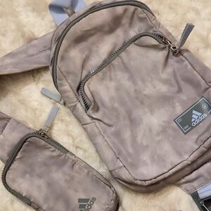 Adidas Beige Backpack and Waist Bag Combo